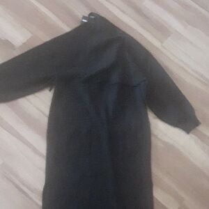 Fashion Nova Elegant Black Long Sleeve Dress